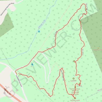 Salt Mountain Loop trail, distance, elevation, map, profile, GPS track