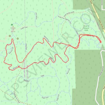 Cobble Hill Mountain Regional Recreation Area trail, distance, elevation, map, profile, GPS track