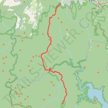 Hike from Bushwalkers Campsite at New Yards to Katoomba via Scotts Main Ridge, White Dog Ridge and Narrow Neck in Blue Mountains National Park trail, distance, elevation, map, profile, GPS track