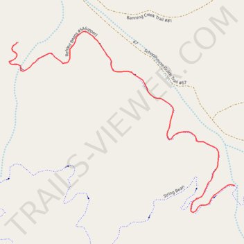 Refried Beans - Blue downhill, biker only trail, distance, elevation, map, profile, GPS track
