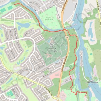 Beryl Gaffney Park trail, distance, elevation, map, profile, GPS track