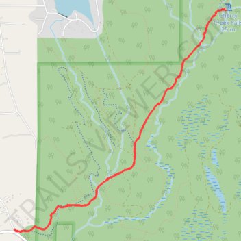Cherry Creek Falls Trail in Marckworth State Forest trail, distance, elevation, map, profile, GPS track