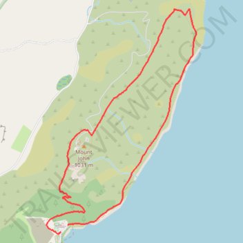 Mount John Walkway loop via Mount John Observatory above Tekapo Lake trail, distance, elevation, map, profile, GPS track