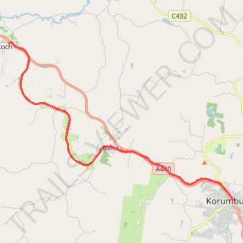 Great Southern Rail Trail (GSRT) from Loch to Korumburra trail, distance, elevation, map, profile, GPS track