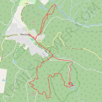 Steavenson's Falls, Keppel Lookout, Michaeldene Trail loop trail, distance, elevation, map, profile, GPS track
