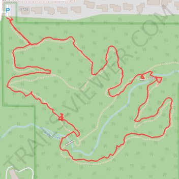 Riley Creek Conservation Area loop walk trail, distance, elevation, map, profile, GPS track