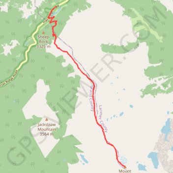 Mount Ida Trail from Milner Pass in Rocky Mountain National Park trail, distance, elevation, map, profile, GPS track