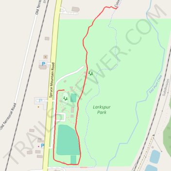 Larkspur Park trail, distance, elevation, map, profile, GPS track