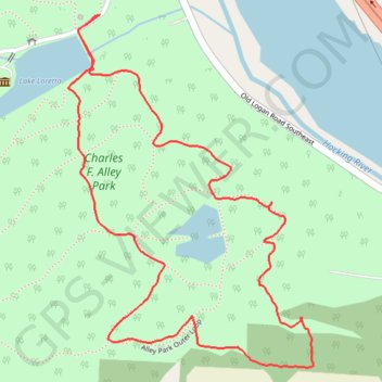 Alley Park trails trail, distance, elevation, map, profile, GPS track