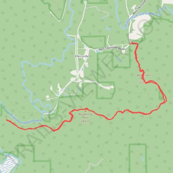 Hike of Browning Hill Trail via Wilkerson Hill and Nebo Ridge Trail trail, distance, elevation, map, profile, GPS track