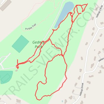 Gedney Park East trail, distance, elevation, map, profile, GPS track