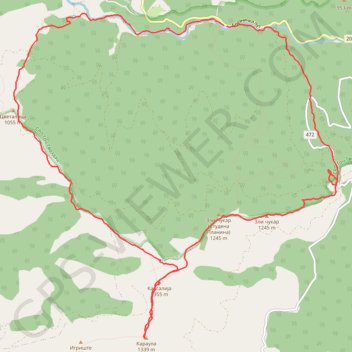 Studena planina trail, distance, elevation, map, profile, GPS track