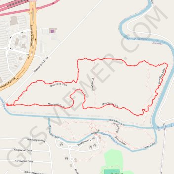 Moon Seed Loop Trail in Acadiana Park trail, distance, elevation, map, profile, GPS track