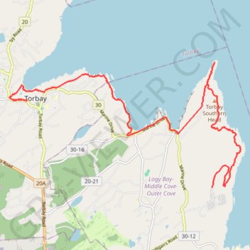 East Coast Trail - Silver Mine Cobbler Path trail, distance, elevation, map, profile, GPS track