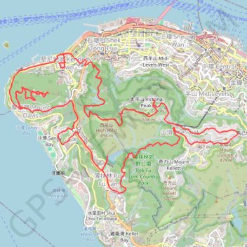 HK dino trail, distance, elevation, map, profile, GPS track