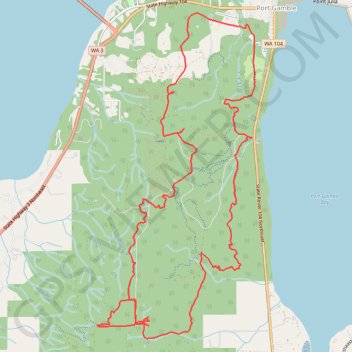 Port Gamble Forest Heritage Park Loop MTB trail, distance, elevation, map, profile, GPS track