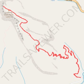 Looking Glass Rock Trail in Pisgah National Forest trail, distance, elevation, map, profile, GPS track