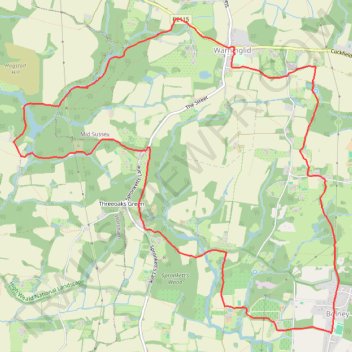 Walk - Bolney, Warninglid trail, distance, elevation, map, profile, GPS track