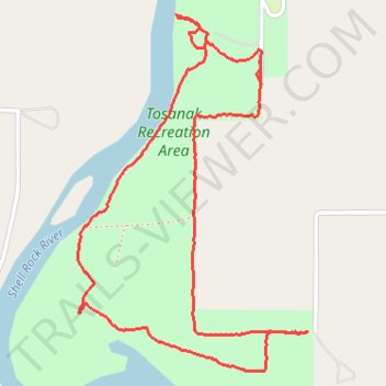 Tosanak Recreation Area Loop trail, distance, elevation, map, profile, GPS track