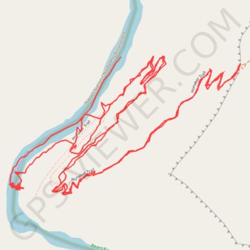 Honaker trail from San Juan River trail, distance, elevation, map, profile, GPS track