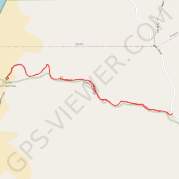 Empire Bluff Trail in Sleeping Bear Dunes National Lakeshore trail, distance, elevation, map, profile, GPS track