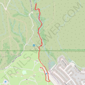 Loop Canyon - Angeles National Forest trail, distance, elevation, map, profile, GPS track