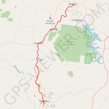 Murgon - Kingaroy trail, distance, elevation, map, profile, GPS track