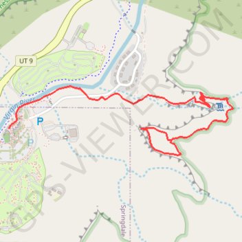 Watchman Overlook Trail in Zion National Park trail, distance, elevation, map, profile, GPS track