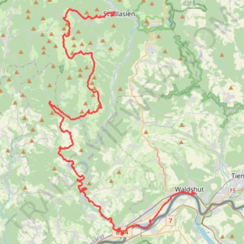 WT-BLA026 <-> WT-WAD046 trail, distance, elevation, map, profile, GPS track