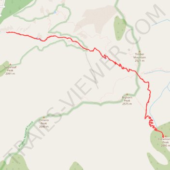 Cucamonga Peak Trail trail, distance, elevation, map, profile, GPS track