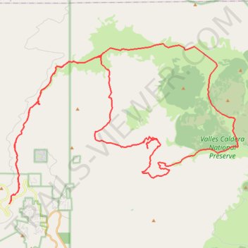 San Antonio Hot Springs + Valles Caldera Loop trail, distance, elevation, map, profile, GPS track