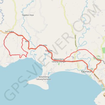 Catanauan Ikot Ride trail, distance, elevation, map, profile, GPS track