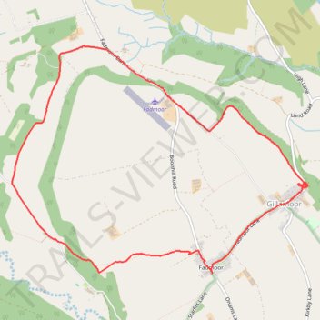 Gillamoor loop walk trail, distance, elevation, map, profile, GPS track