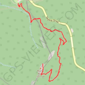 Mary's Rock via Appalachian Trail in Shenandoah National Park trail, distance, elevation, map, profile, GPS track