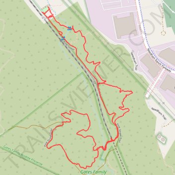 Pine Street Trail and Brady Trail Loop in Gates Family Wildlife Preserve trail, distance, elevation, map, profile, GPS track