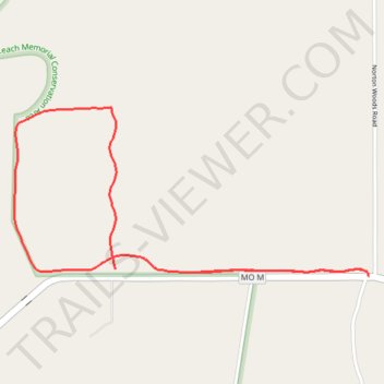 BK Leach Memorial Conservation Area trail, distance, elevation, map, profile, GPS track