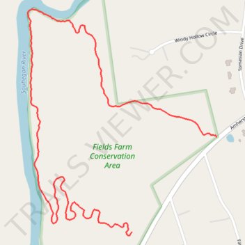 Fields Farm Conservation Area Trails trail, distance, elevation, map, profile, GPS track