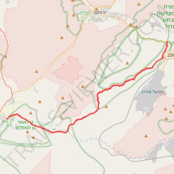 Yeruham Crater to Midreshet Ben Gurion trail, distance, elevation, map, profile, GPS track