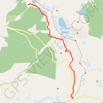 Granite Park Chalet from Logan Pass via Haystack Pass trail, distance, elevation, map, profile, GPS track