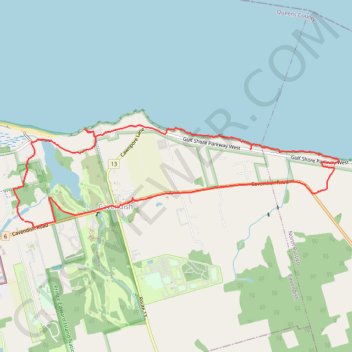 Cavendish Beach and back trail, distance, elevation, map, profile, GPS track