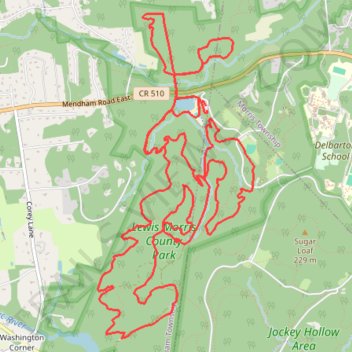 Lewis Morris County Park Trails trail, distance, elevation, map, profile, GPS track