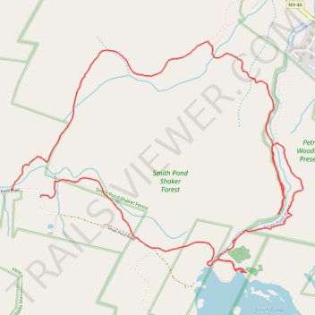 Smith Pond Shaker Forest Loop trail, distance, elevation, map, profile, GPS track