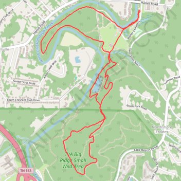 Greenway Farms loop trail, distance, elevation, map, profile, GPS track