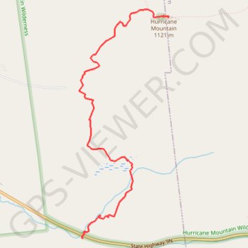 Hurricane Mountain trail, distance, elevation, map, profile, GPS track