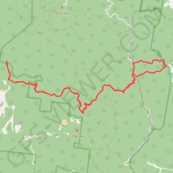 Diana's Bath trail, distance, elevation, map, profile, GPS track