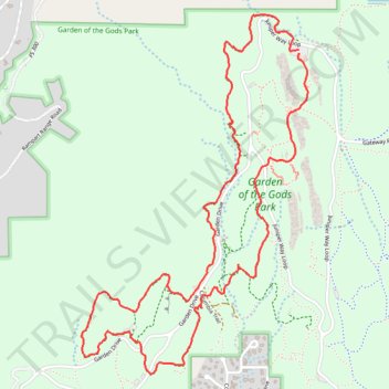 Palmer, Cabin Canyon, Strausenbach, Scotsman, and Central Gardens Trails Loop trail, distance, elevation, map, profile, GPS track