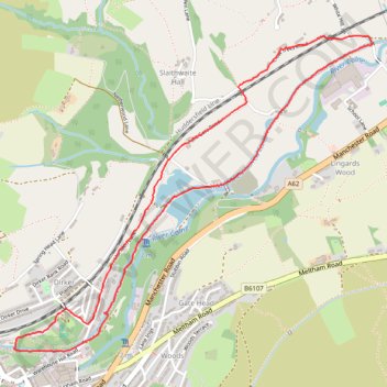 Marsden Lanes out & canal back trail, distance, elevation, map, profile, GPS track