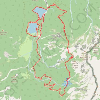 Laghi di Fusine-Capanna Ponza-Zacchi (CAI 512) trail, distance, elevation, map, profile, GPS track