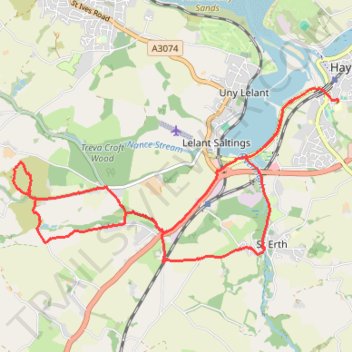 Hike to Trencrom trail, distance, elevation, map, profile, GPS track