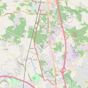 Fall Line Trail Cycling, Ashland to Henrico trail, distance, elevation, map, profile, GPS track